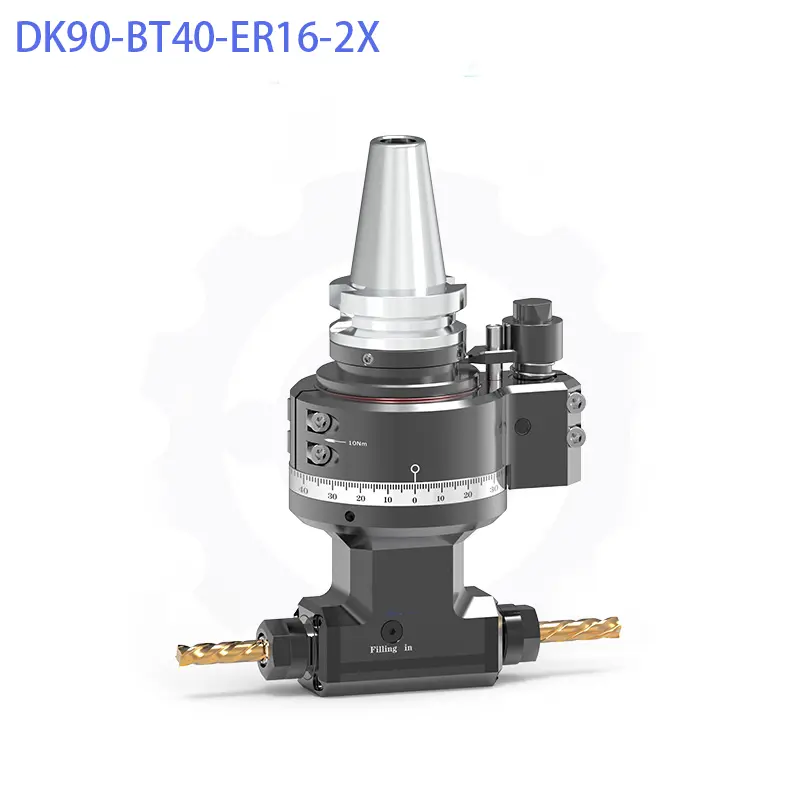 dual output 90° right angle head (dk90 bt40 2x series)